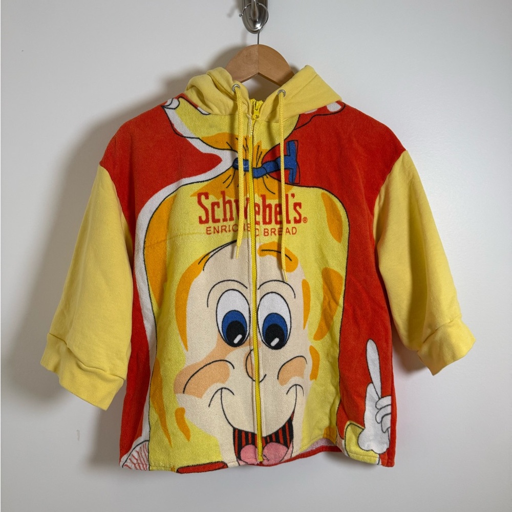 Upcycled terry and fleece Schwebel’s Bread Hoodie Beach coverup